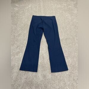 Anthropologie Cartonnier Blue Charlie Cropped Flare Textured Knit Pants Sz 6